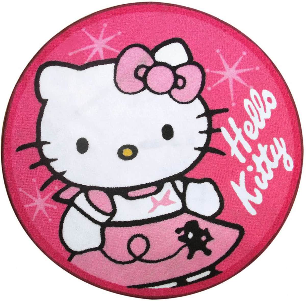 Hello Kitty - Vloerkleed rond - 80 cm - Roze