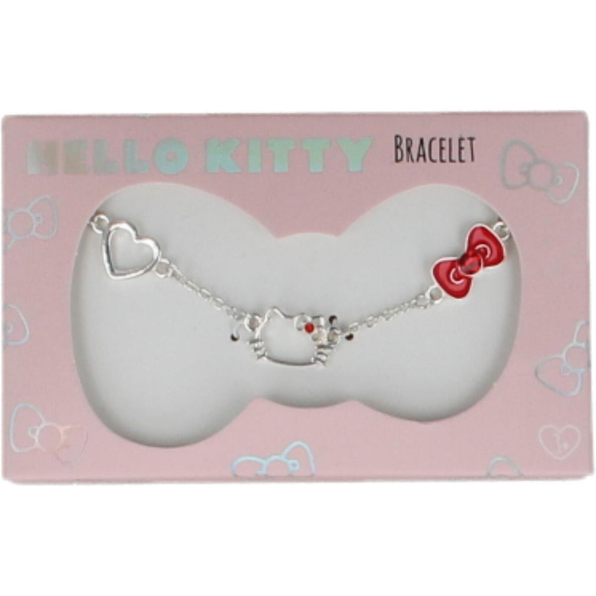 Hello Kitty Armband 3 Bedels Rood