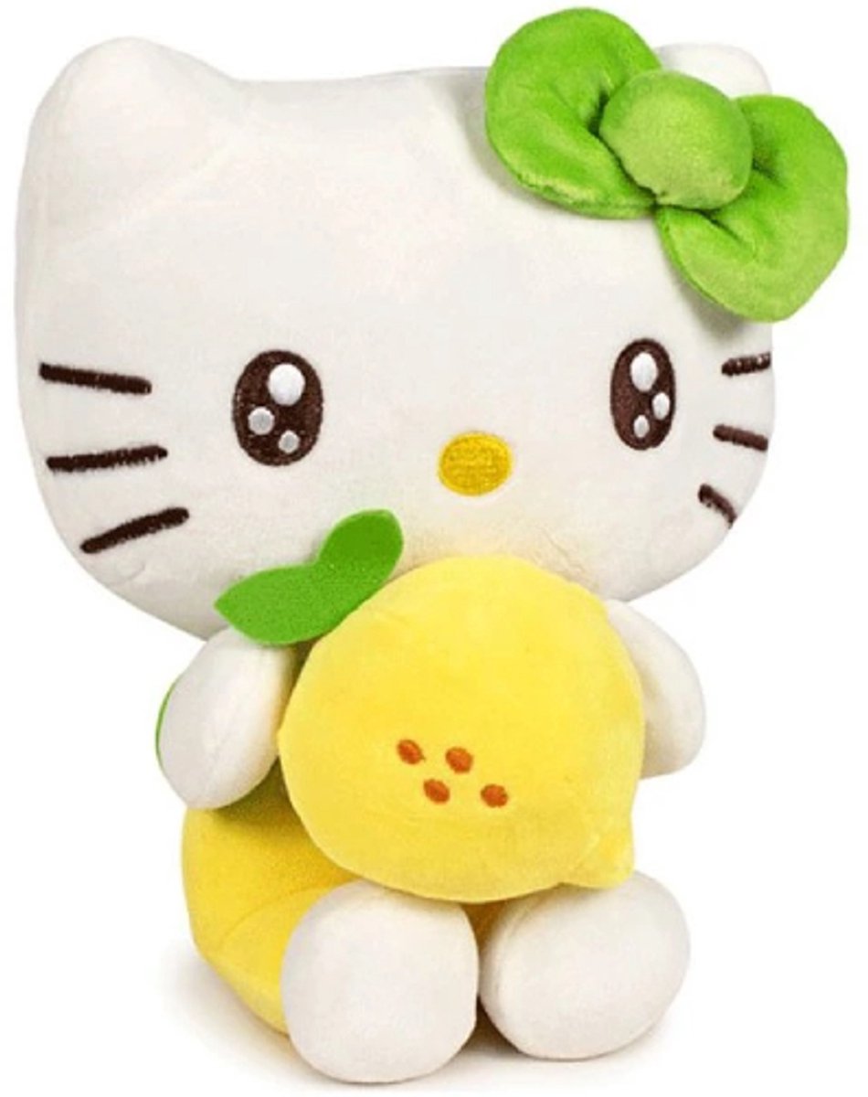 Hello Kitty Citroen Pluche Knuffel 20 cm - Hello Kitty Plush Toy - Speelgoed Knuffels voor Kinderen Jongens Meisjes - Kuromi Keroppi Melody