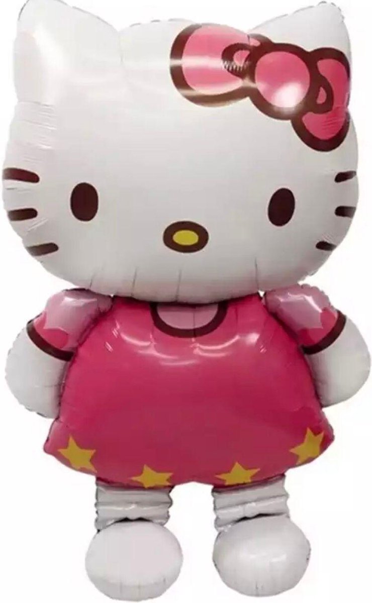 Hello Kitty Folie Ballon  XL GROOT - 116 x 68 CM   Verjaardag Partij Decoratie Opblaasbare Luchtballon Speelgoed