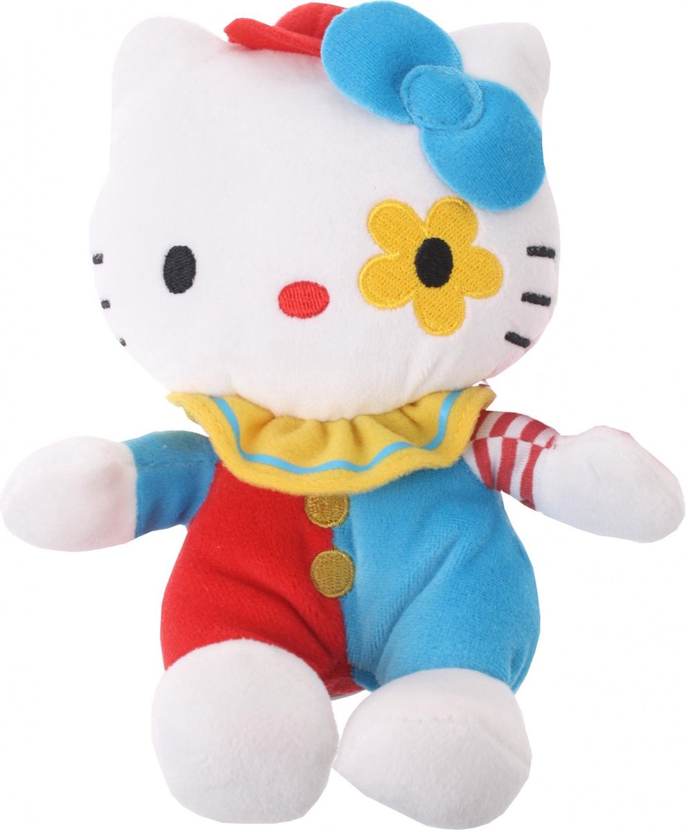 Hello Kitty Knuffel Clown Meisjes Blauw 17 Cm