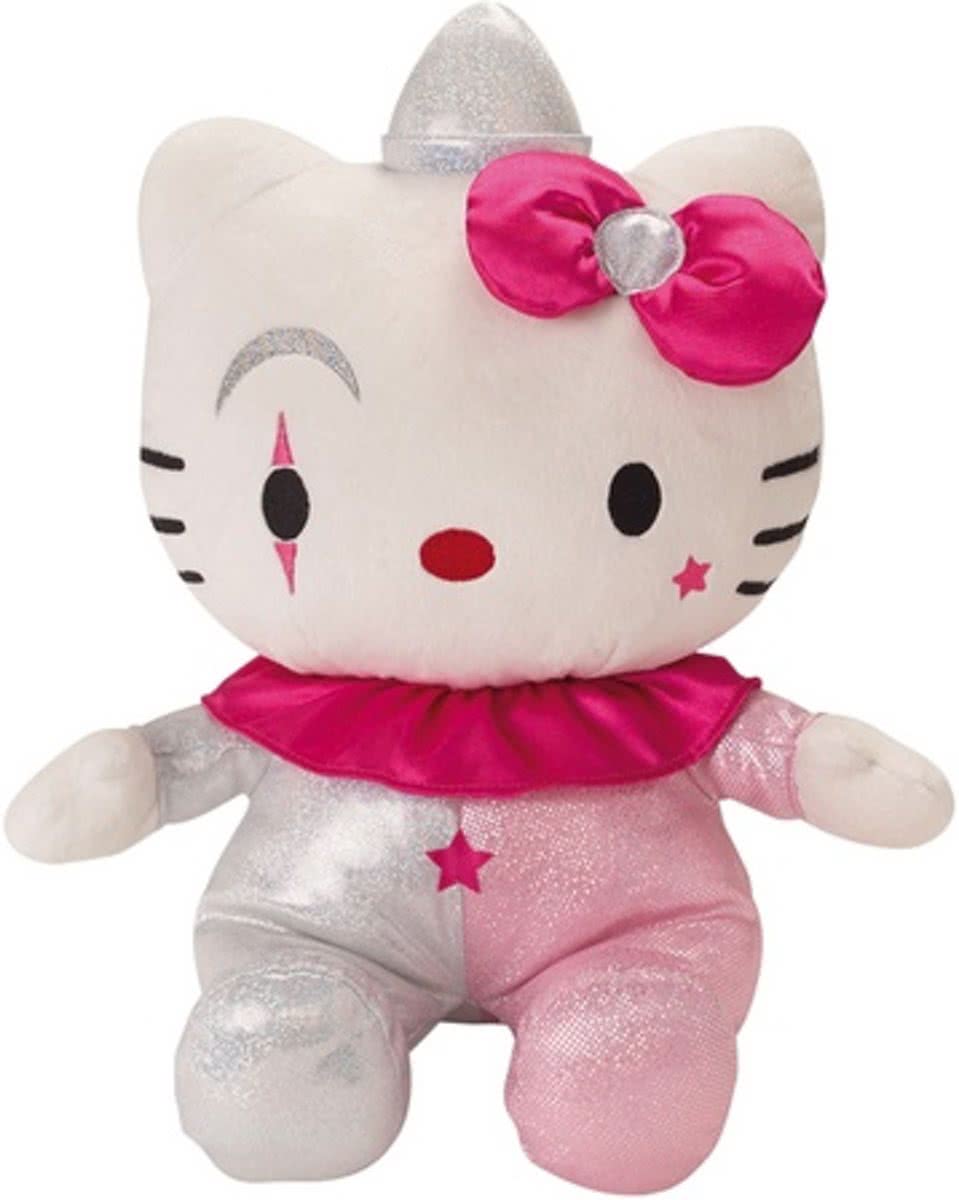 Hello Kitty Knuffel Clown Meisjes Roze/beige 27 Cm