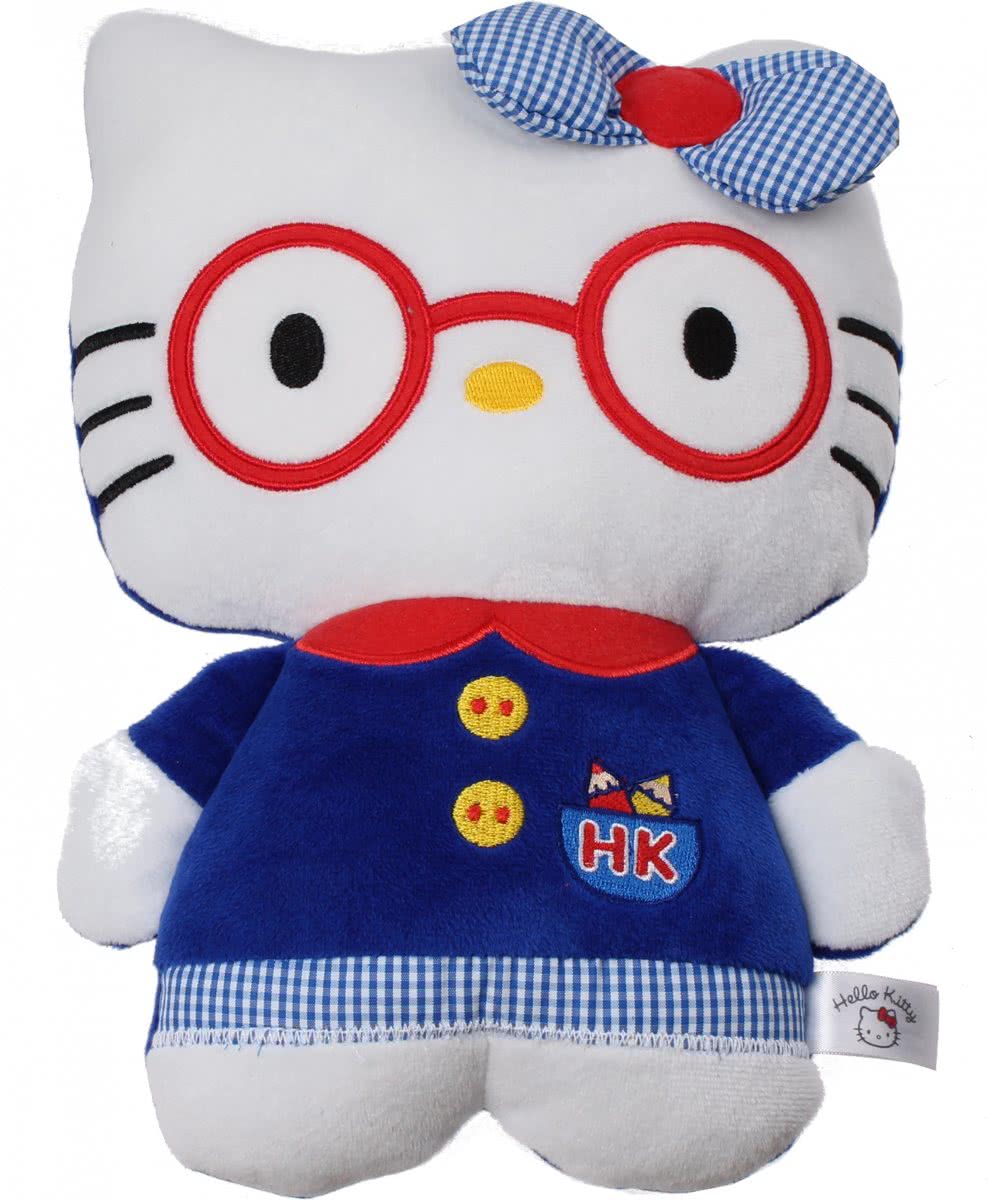 Hello Kitty Knuffel Doll Pluche Blauw 14 Cm