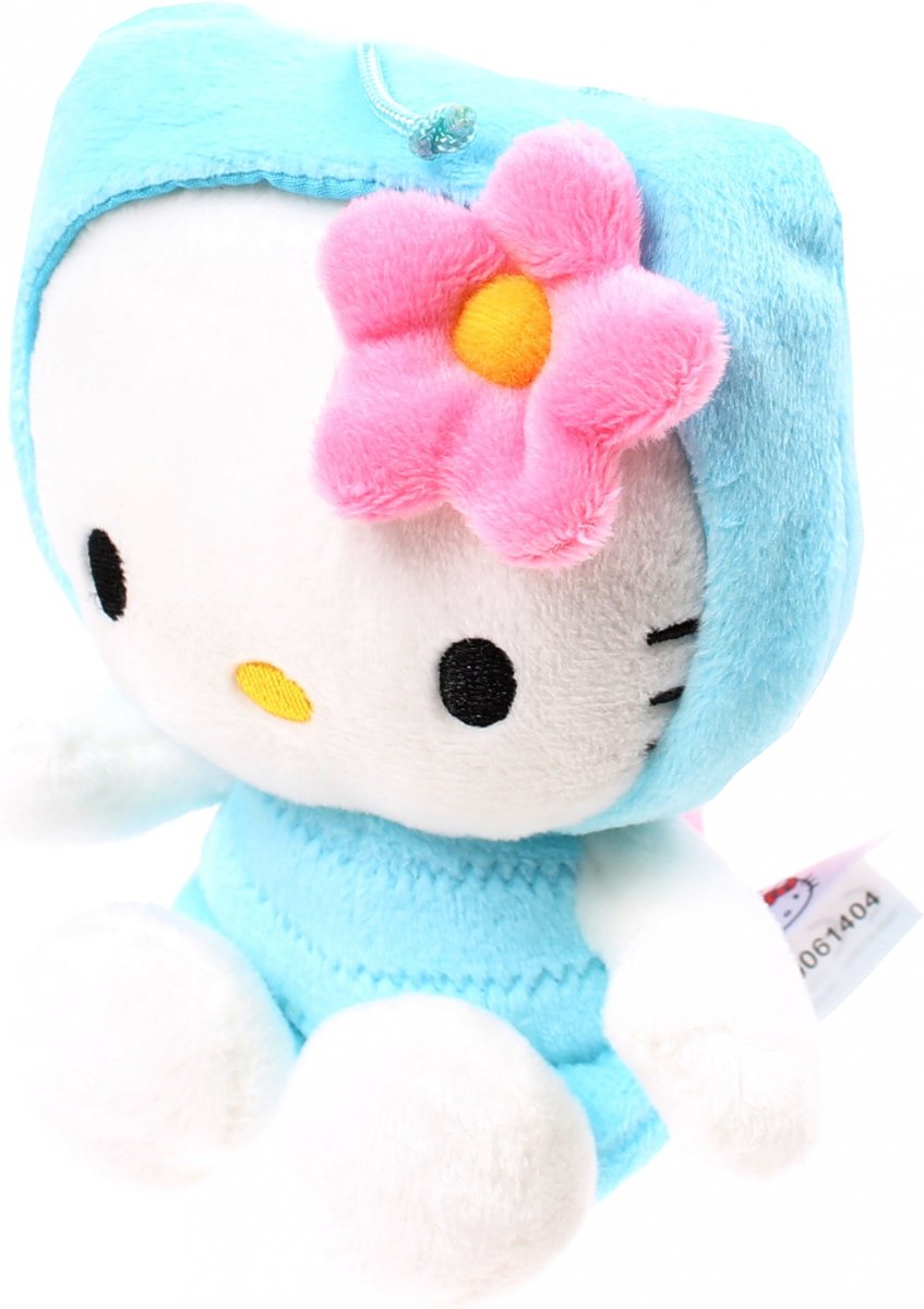 Hello Kitty Knuffel Tuinvrienden Vlinder Pluche Blauw 15 Cm