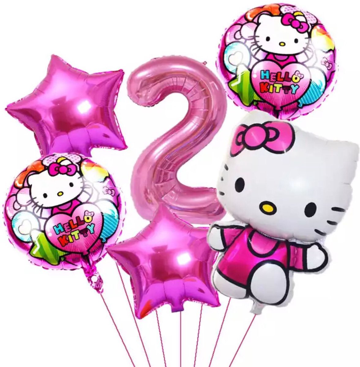 Hello Kitty folie ballonnen set 6 stuks