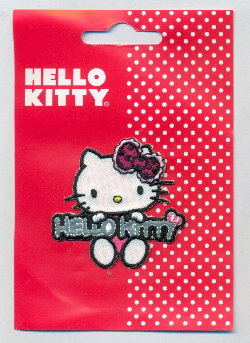 Kello kitty applicatie glow in the dark strijkbaar