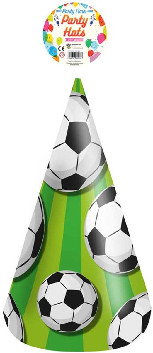 144 HAT CONES - FOOTBALL 16.5CM.
