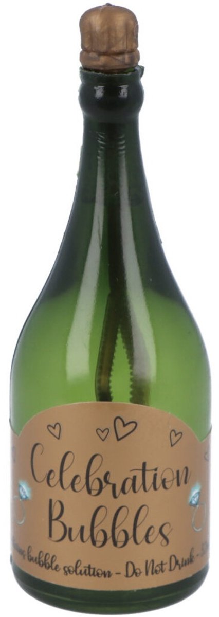   Bruiloft bellenblaas - 96x stuks - champagnefles van 9 cm - huwelijk versiering