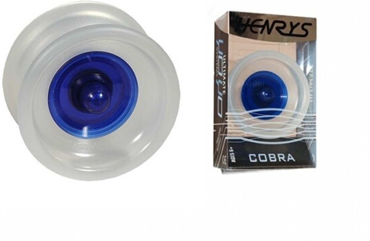 Henrys Cobra Yoyo Transparant Blauw