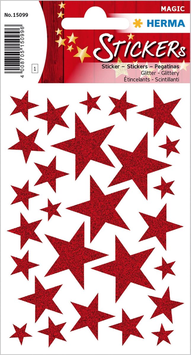 HERMA 15099 sticker Folie Rood Permanent 27 stuk(s)