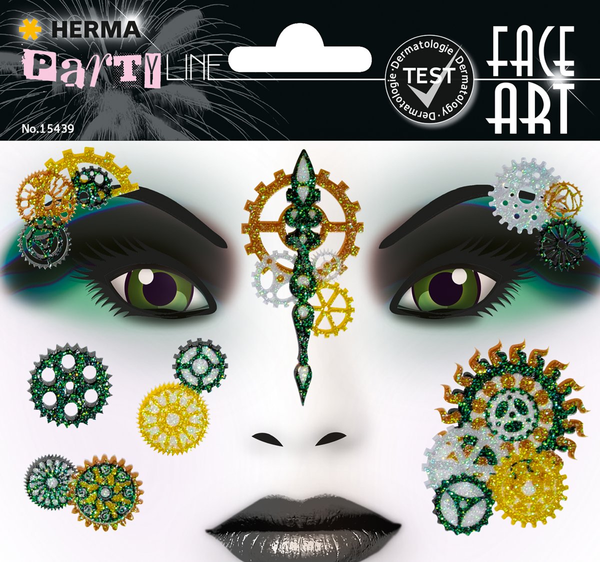 Herma PartyLine Face Art Glitter sticker Steampunk