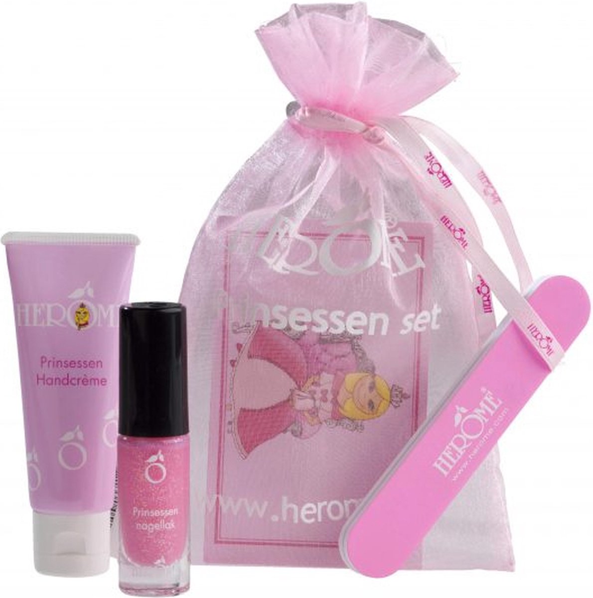   Prinsessen Set Meisjes Speelgoed vanaf 2 Jaar - In een Organzazakje - Een Nagellak op Waterbasis, handcreme en Nagelvijl