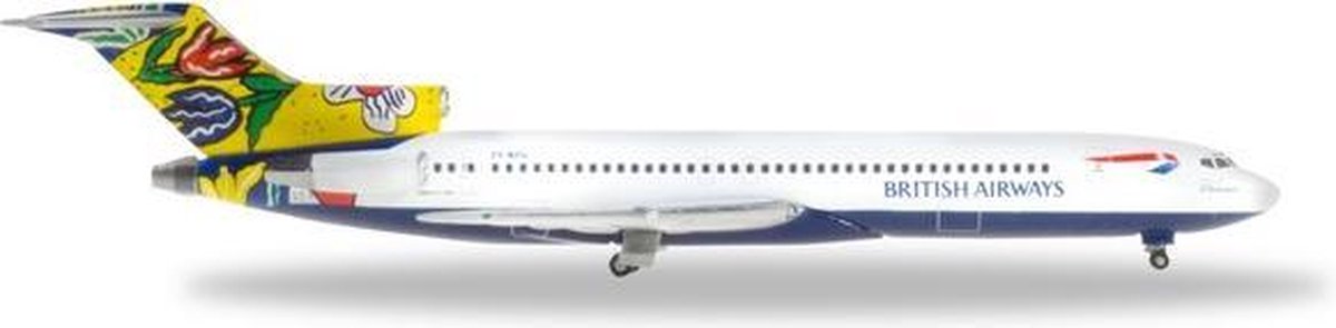 Herpa Boeing vliegtuig 727-200 British Airways Comair Flow