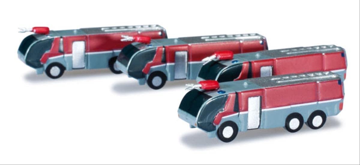 Herpa - brandweer - set met 4 crashtenders - schaal 1:500