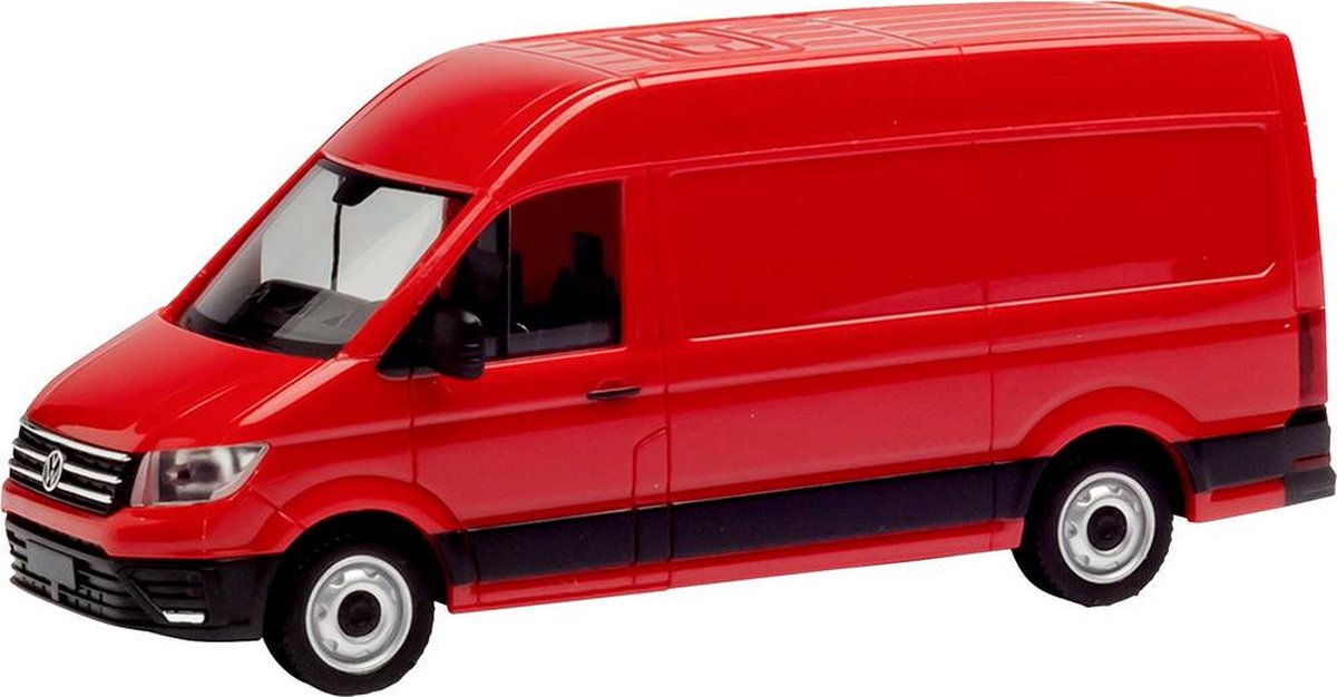 Herpa 092982-002 H0 Vrachtwagen Volkswagen (VW) Crafter 2016 bestelwagen met hoog dak, rood