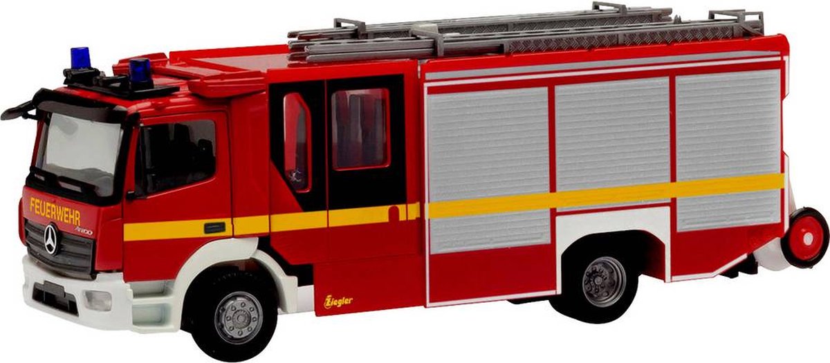 Herpa 095327 H0 Mercedes Benz Atego 13 Ziegler Z-cabine Brandweer