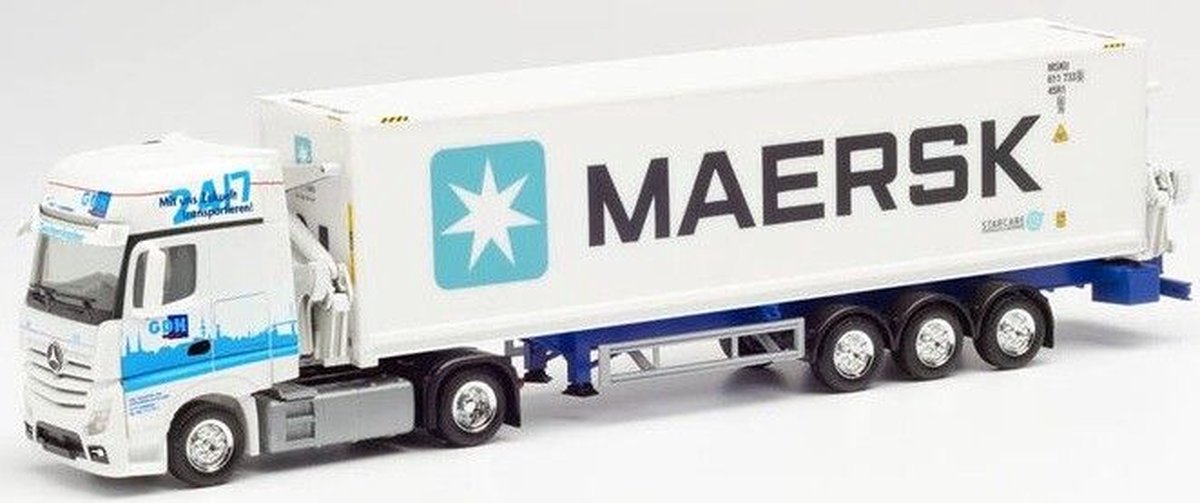 Herpa Mercedes Benz vrachtwagen Actros G. S.Sz. GDH / Maersk