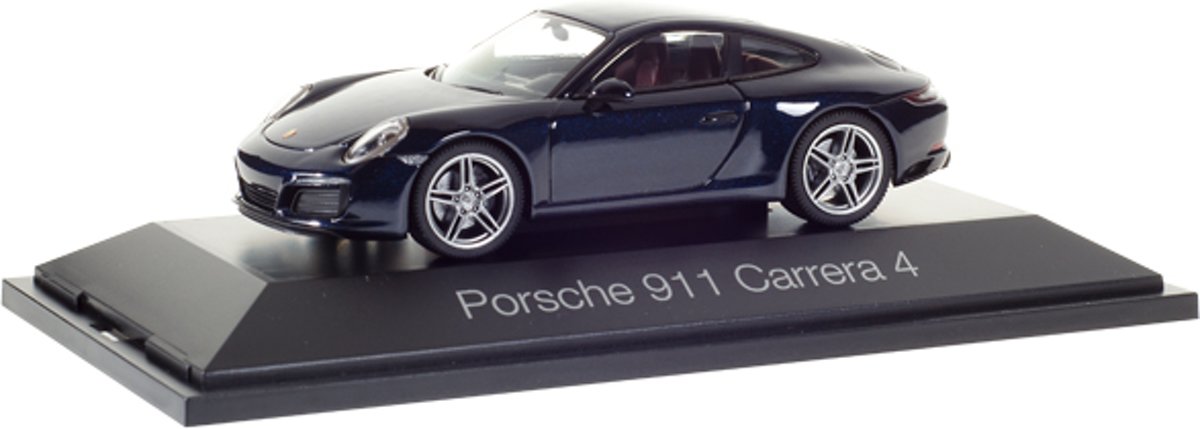 Herpa Porsche 911 Carrera 4 Coupé, donker blauw metallic