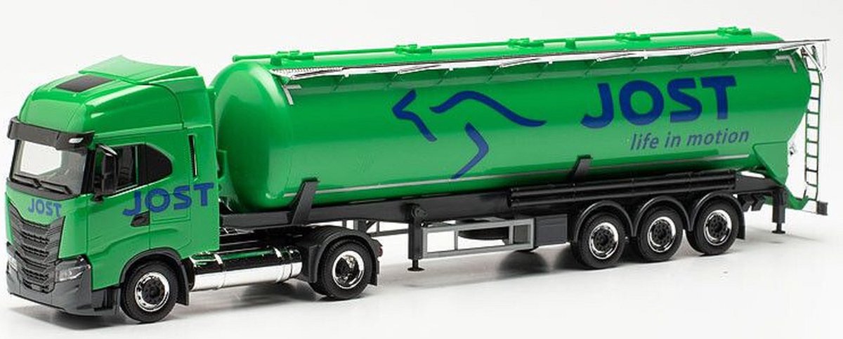 Herpa schaalmodel Iveco S-Way LNG S.Sz. Jost Group schaal 1:87 lengte 18cm