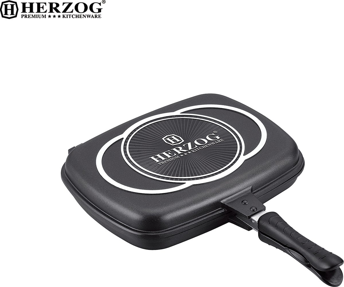 Herzog 28cm Die Casting Double Fry Pan