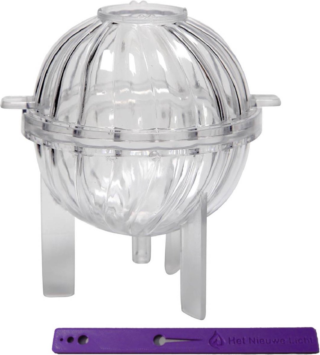   - kaarsenmal - Golvende bol Ø 70mm + Pitklem