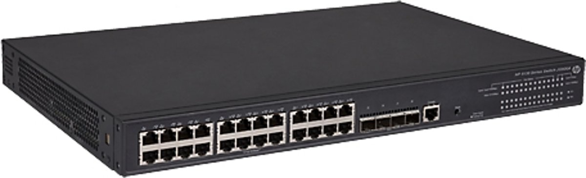 Hewlett Packard Enterprise 5130-24G-PoE+-4SFP+ (370W) EI Beheerde netwerkswitch L3 Gigabit Ethernet (10/100/1000) Power over Ethernet (PoE) 1U Zwart