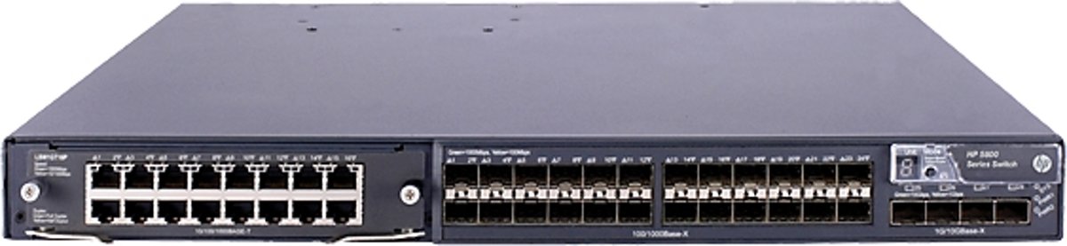 Hewlett Packard Enterprise 5800-24G-SFP Switch w/1 Interface Slot Managed L3 Grijs 1U