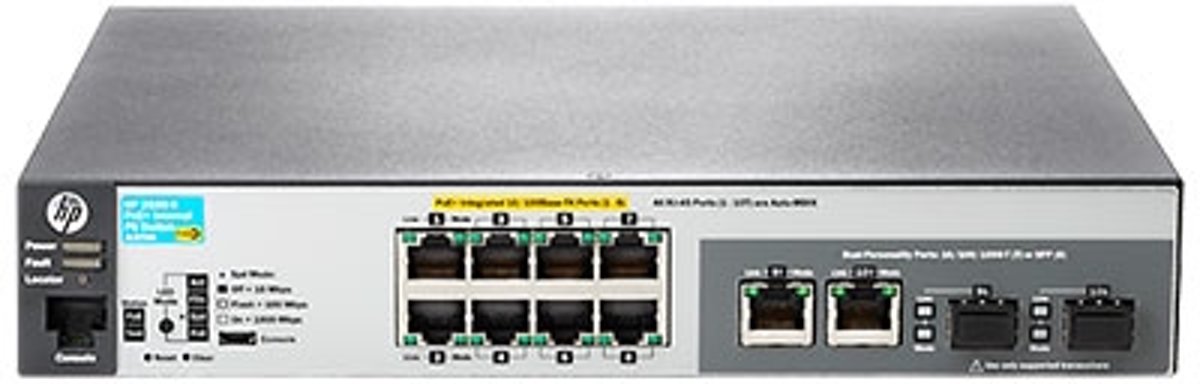 Hewlett Packard Enterprise Aruba 2530-8-PoE+ Managed L2 Fast Ethernet (10/100) Power over Ethernet (PoE) 1U Metallic