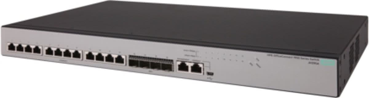 Hewlett Packard Enterprise OfficeConnect 1950 12xGT 4SFP+ Managed network switch L3 10G Ethernet (100/1000/10000) 1U Grijs