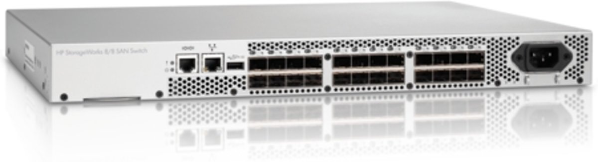 Hewlett Packard Enterprise StoreFabric HPE 8/8 Beheerde netwerkswitch Power over Ethernet (PoE) 1U Grijs