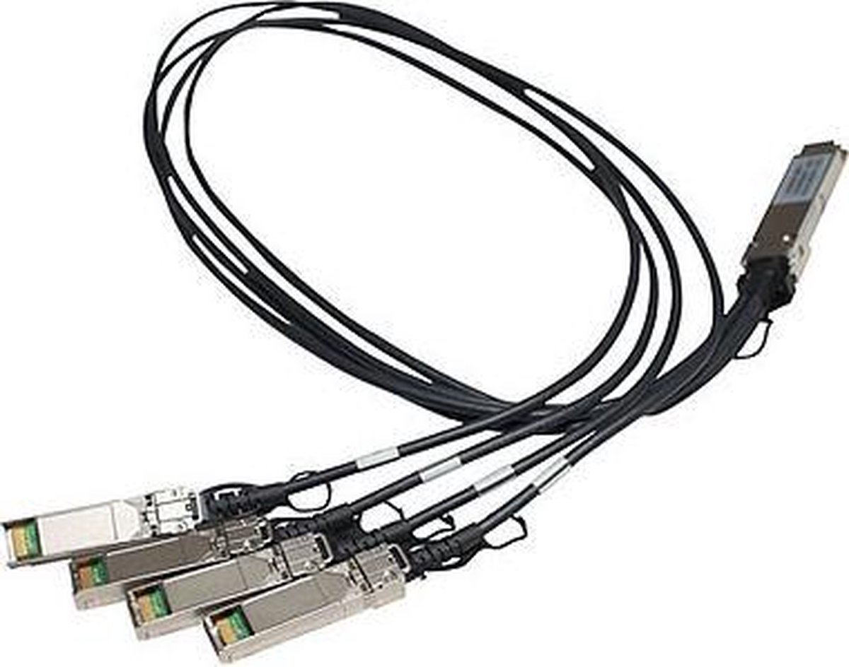 Hewlett Packard Enterprise X242 QSFP 4x10G SFP+ 1m DAC netwerkkabel Zwart