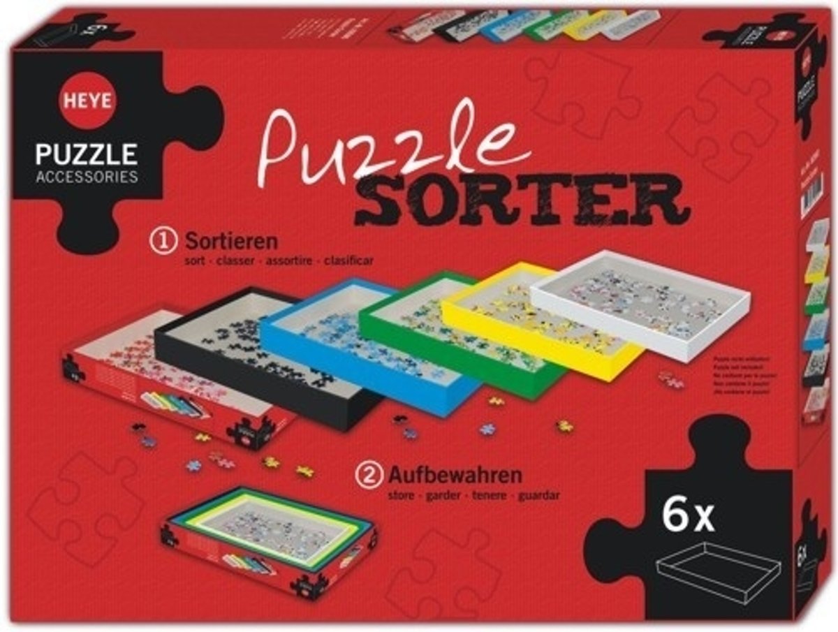 Puzzel Sorteerder,set voor 6 boxen   80590