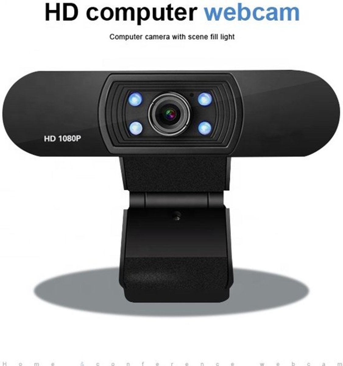 Webcam - HD - Apple - Microsoft - Inclusief Verlichting - Meeting - Conference - Thuis Werk - Vergaderen - Zakelijk - Bedrijf