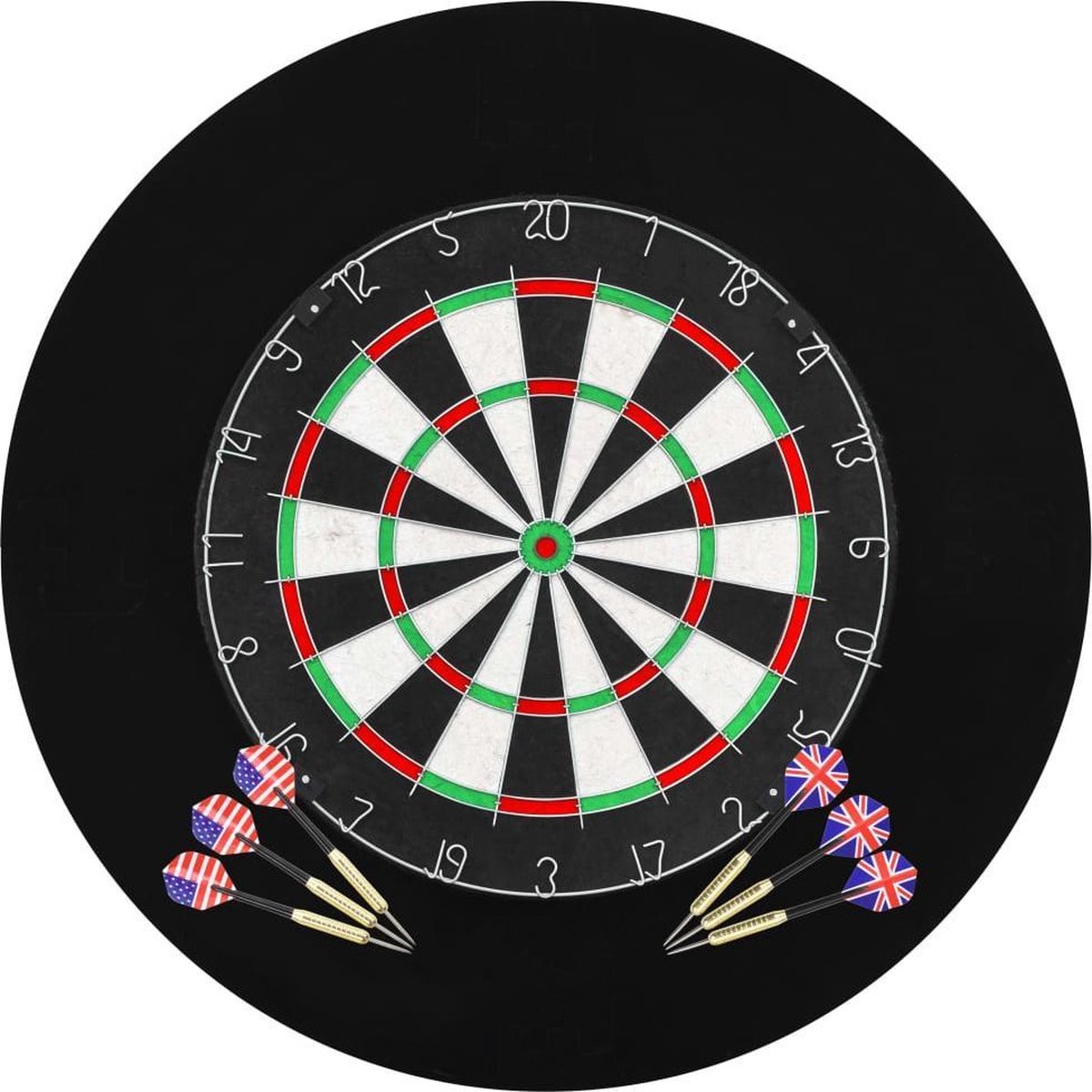 Hip-Wonen.nl - Professioneel Dartbord + Surround ring + Dartpijlen - Dartset - 45 x 3,8 cm