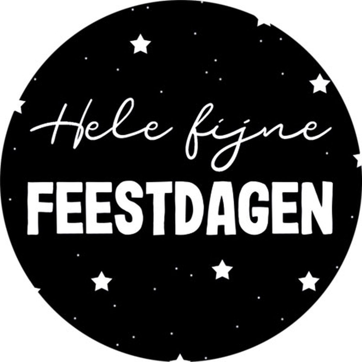 Hippekaartjeswinkel - Stickers op rol - Fijne feestdagen - verpakkingssticker - wensetiket