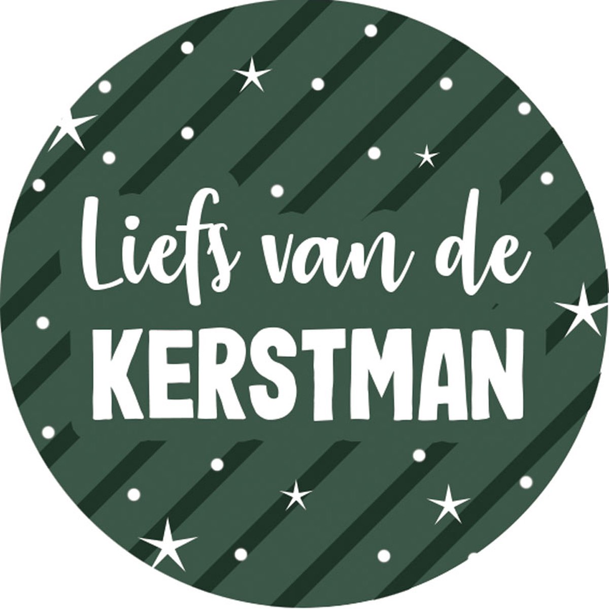 Sticker Liefs van de Kerstman - 500 Stickers op rol - Fijne feestdagen - sluitsticker - verpakkingssticker - wensetiket - stickerrol - Hippekaartjeswinkel