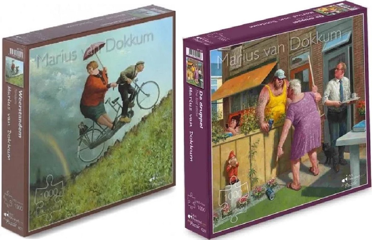 Set 2x Marius van Dokkum Weerstandem en De druppel (2x 1000 stukjes)