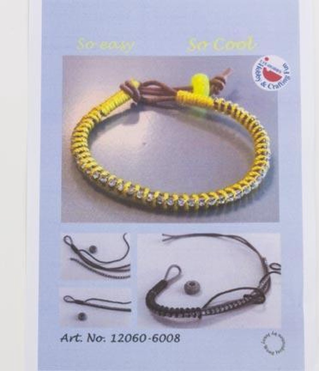 12360-6008  Bracelet Set Royal Yellow (Gele DIY armband set)