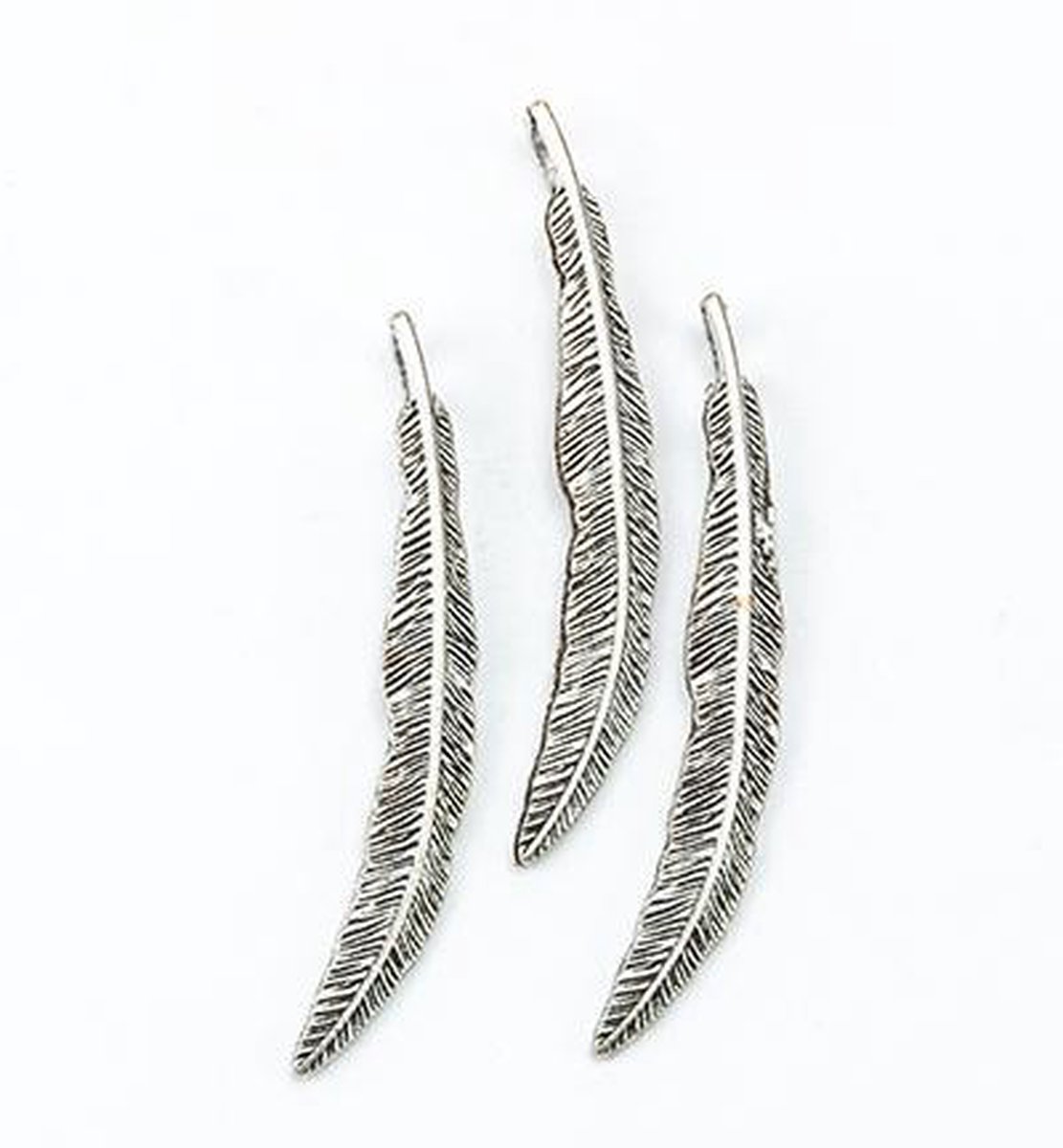 12419-1916 Metal Charms. Leaves. Platinum