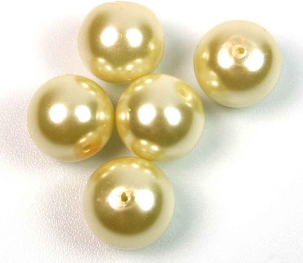 Glasparels 14mm Creme 5 stuks