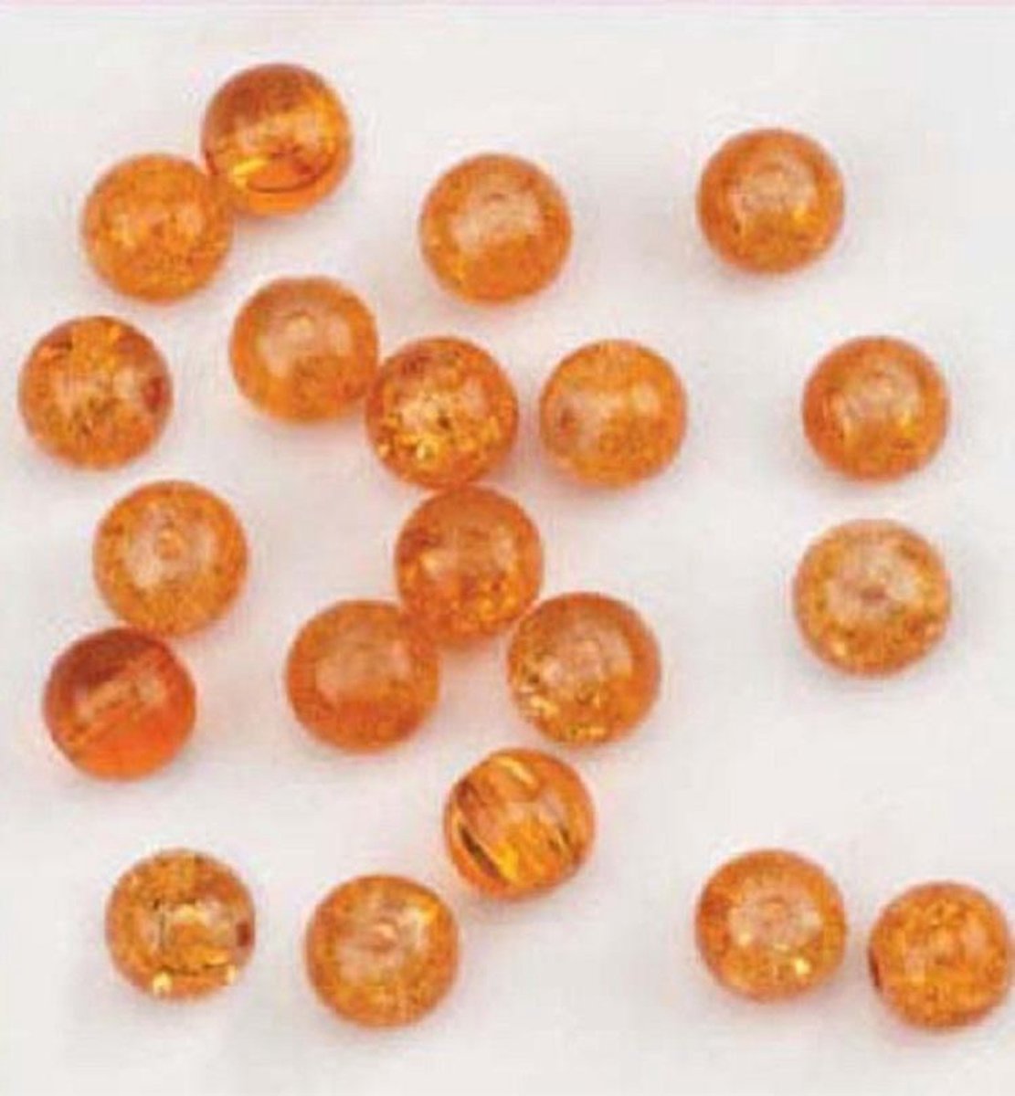 Glasparels Rond Peach - Oranje Kralen - 8mm - 20 Stuks