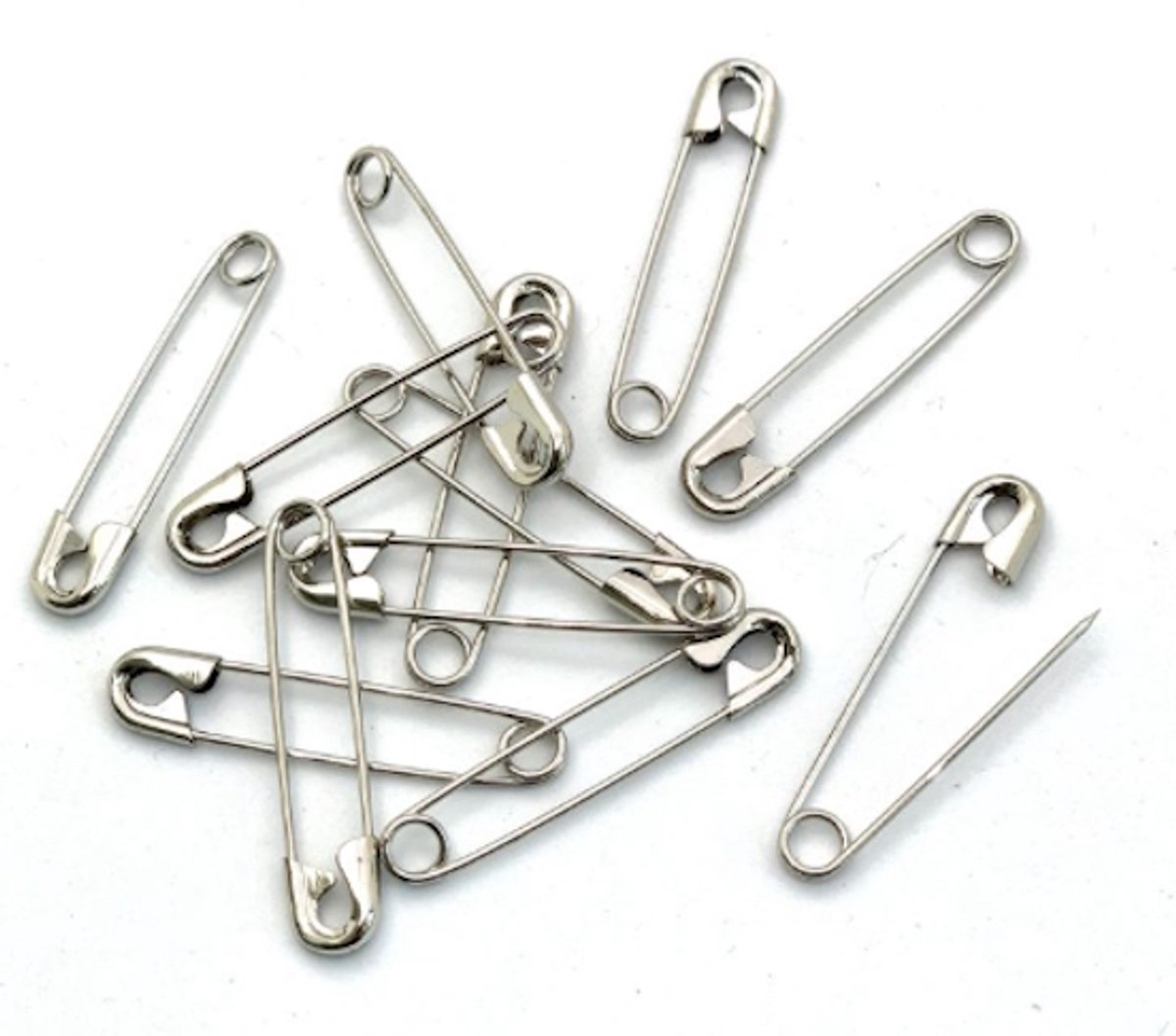 Veiligheidsspeld 250 stuks 28 mm zilver Voordeelverpakking