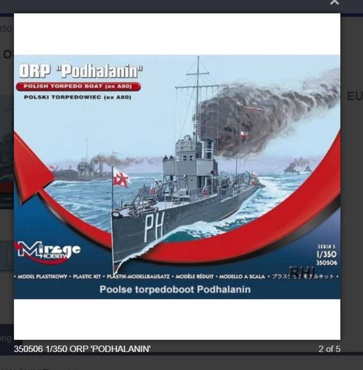 Mirage-Hobby 350506 ORP Podhalanin Polski Torpedowiec (ex A80)