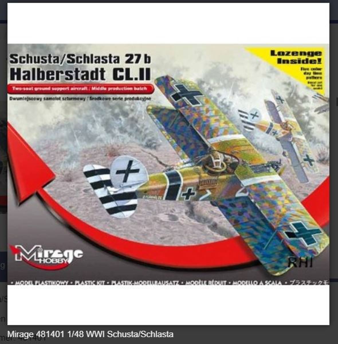 Mirage-Hobby 481401 Schusta/Schlasta 27b Halberstadt CL.II