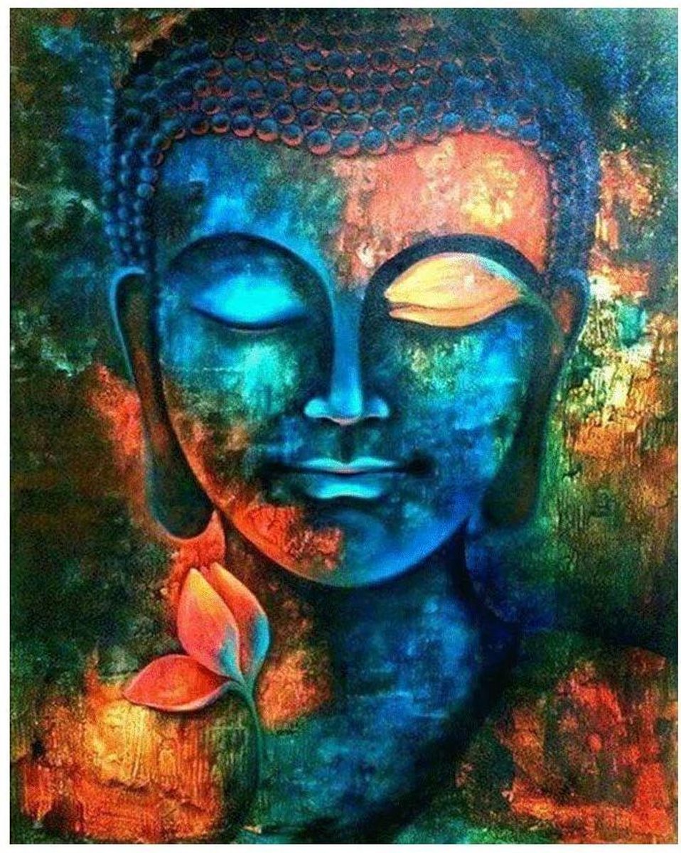 Diamond Painting Buddha - 35x45cm - Vierkante Steentjes - High Quality - Diamant Schilderen - Diamond Painting Pakket - Pixelhobby