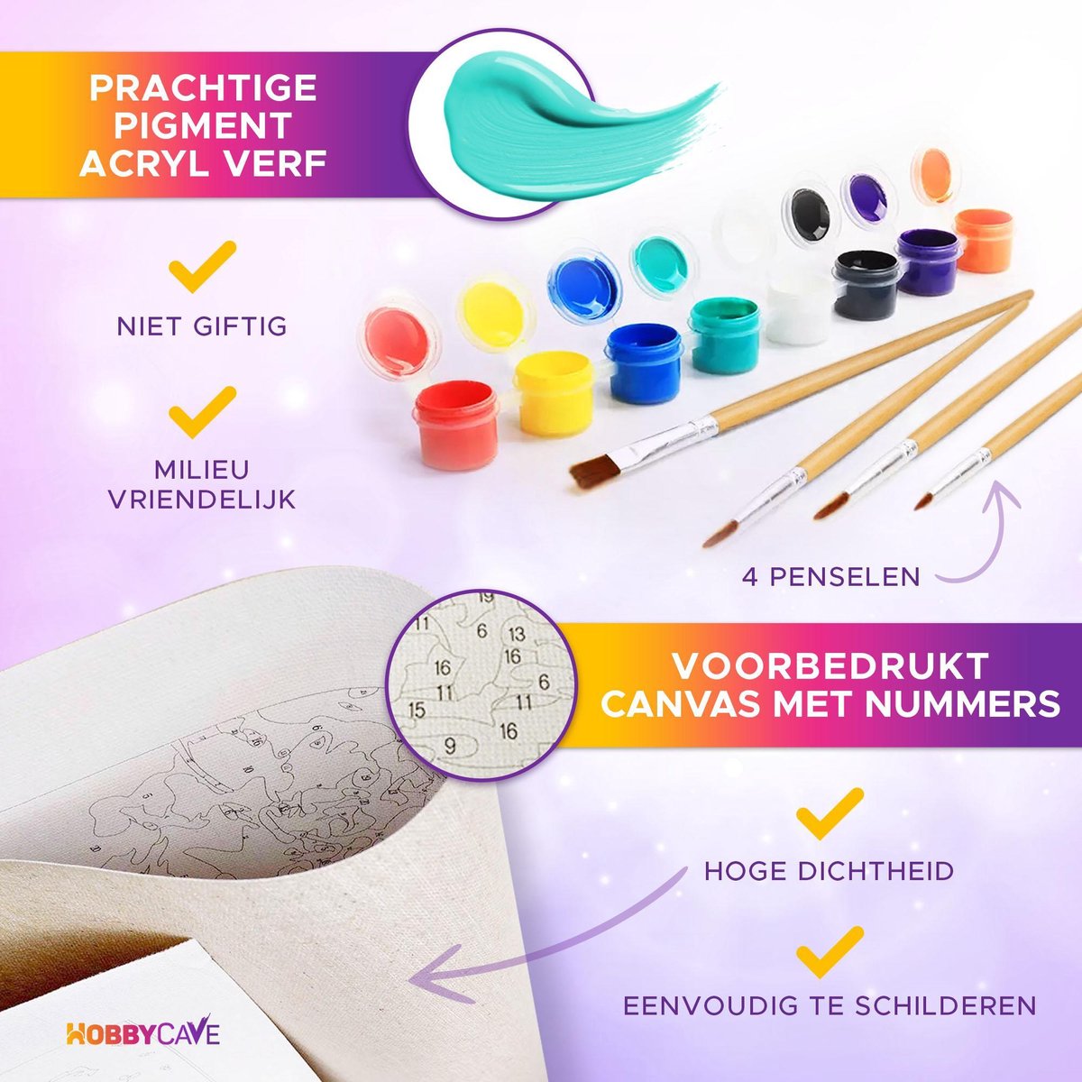 HobbyCave Schilderen Op Nummer - Vuurtoren - Verven Op Nummer - 40x50cm - DIY Pakket - Hobbypakket - Paint By Numbers Nederland - Kinderen - Volwassenen - Nummer Schilderen - Nummer Verven - Verf Op Nummer