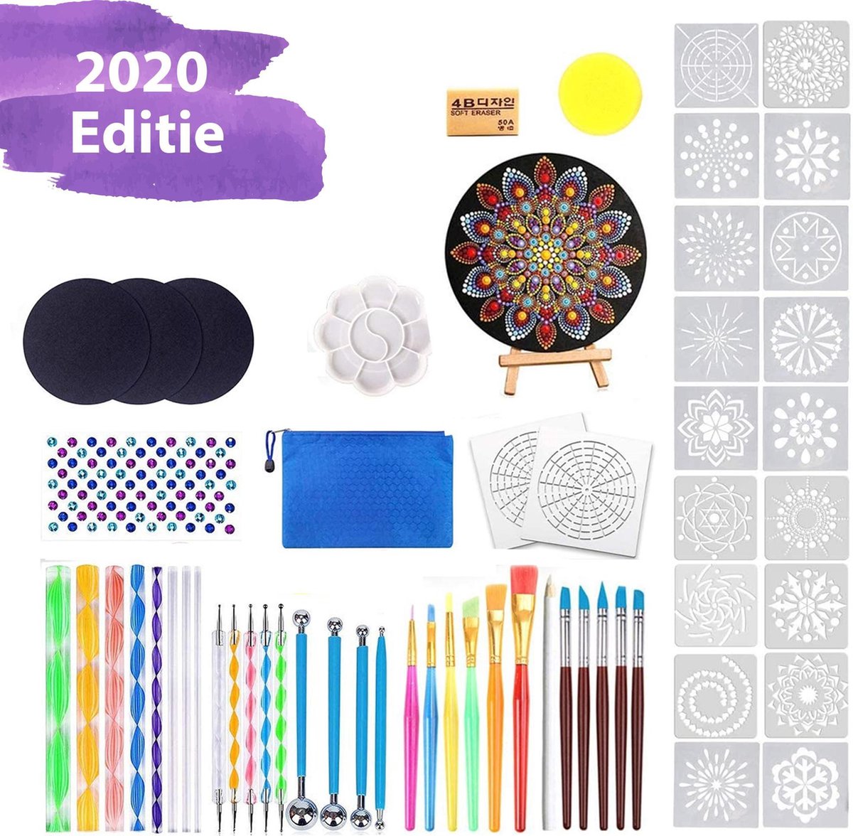 Mandala Dotting Starter Set - Sjablonen Hobby Volwassenen - 59 delig -  Dotting Tools - Dot Painting