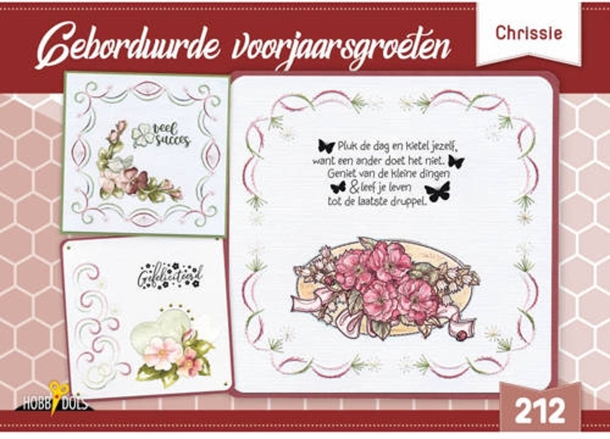 Hobbydols 212 Geborduurde voorjaarsgroeten - Chrissie