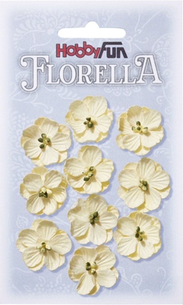 FLORELLA-Bloemen creme, 2,5cm