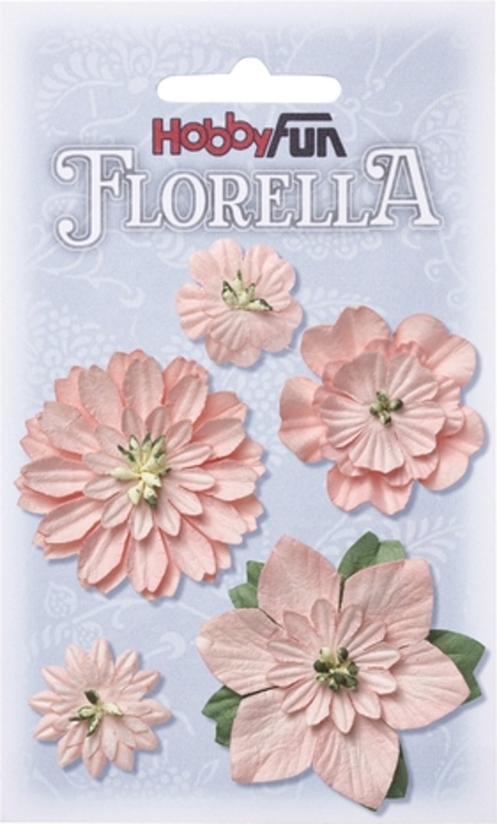 FLORELLA-Bloemen zacht-roze, 2-5cm